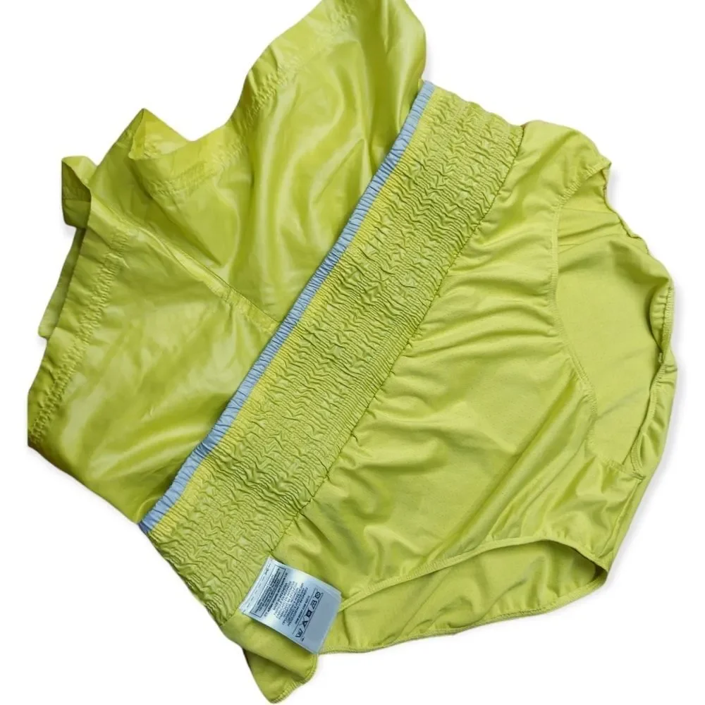 Adidas by Stella McCartney Rare Neon Yellow Grey Athletic Short Shorts Festival - Picture 4 of 6